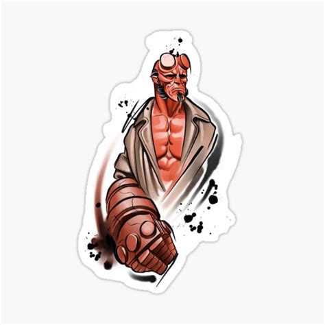 Hellboy Sticker For Sale By Costabond Redbubble