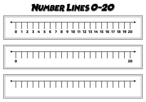Blank Number Lines Number Line Template 04 Tims Printables Ashlei Chapi