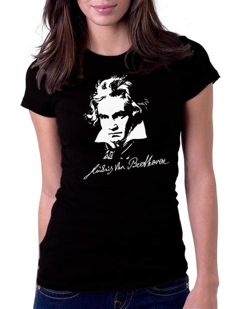 Womens T Shirt Harajuku Fall Ludwig Van Beethoven Black T-shirt Womens Tshirt Tee | Tops, Womens ...
