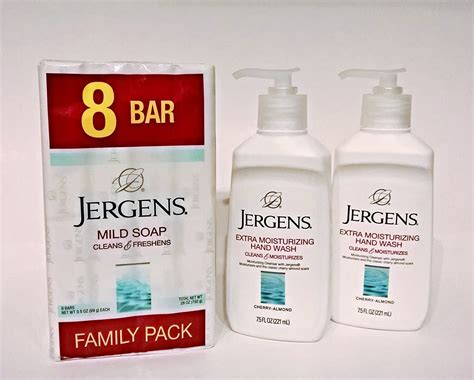 Jergens Bundle 8 Mild Soap Bars Plus 2 Extra Moisturizing