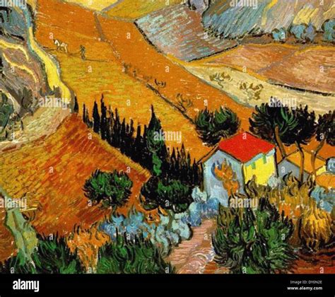 Vincent Van Gogh Landscape With House And Plowman Stock Photo Alamy