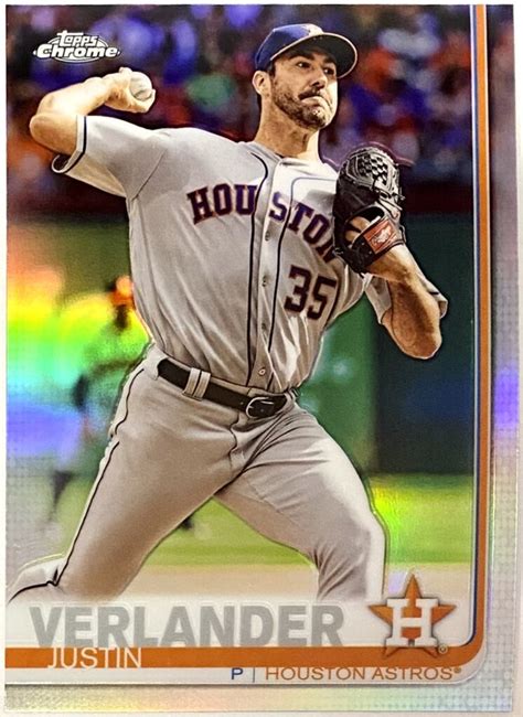 Justin Verlander Topps Chrome Houston Astros Baseball Refractor