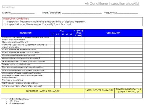 Maintenance Checklist Template 12 Download Samples And Examples Free