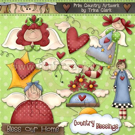 Country Graphics Free Country Cliparts Primitive Images Angels