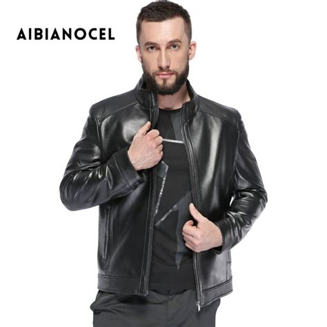Aibianocel Guaranteed 100 Genuine Leather Jacket Men Real Leather