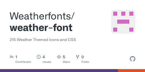 Github Weatherfontsweather Font 215 Weather Themed Icons And Css