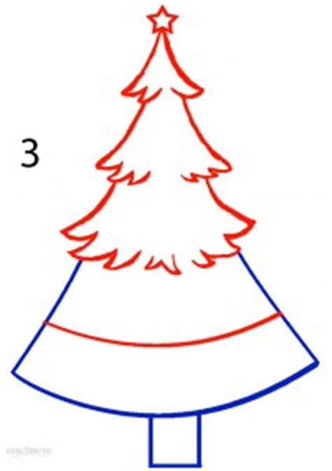 draw  christmas tree step  step pictures