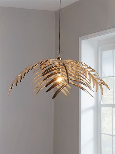 Gold Pendant Light Palm Leaf Design Modern Ceiling Light Ceiling