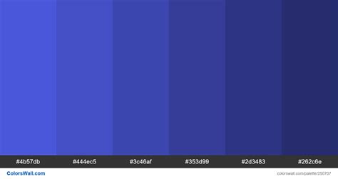 Warm Blue Shades Colors Palette Colorswall