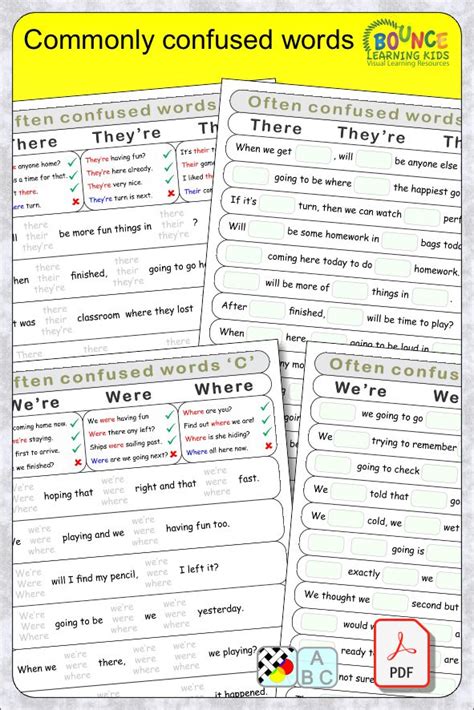 Fun Commonly Confused Words Resources