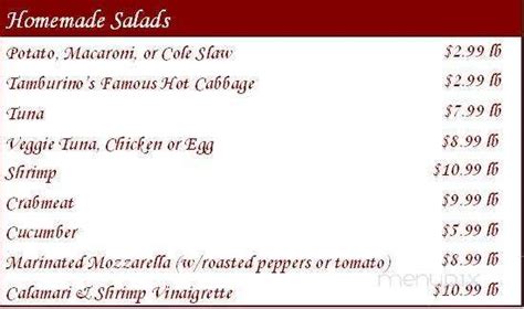 3,774 likes · 65 talking about this · 15 were here. Menu of Tamburino's Deli in Cedarhurst, NY 11516