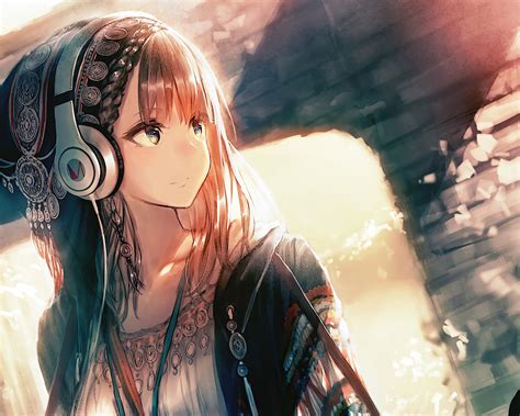 1280x1024 Anime Girl Headphones Looking Away 4k Wallpaper1280x1024 Resolution Hd 4k Wallpapers