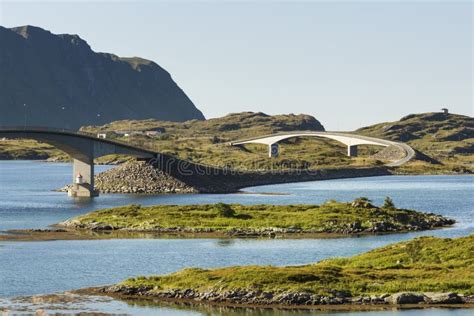 Gimsoystraumen Bridge Lofoten Islands Norway Stock Photo Image Of