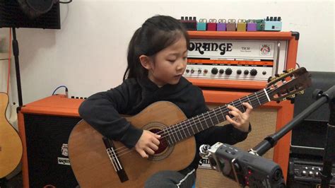Fly Me To The Moon By A Girl Six Years Old Bossanova Guitar Playing