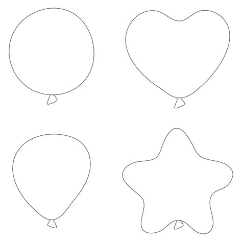 7 Best Images Of Balloon Outline Printable Balloon Cut Out Template