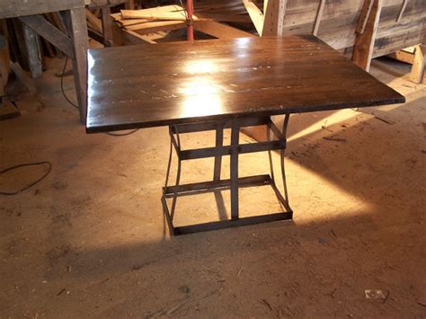 Check spelling or type a new query. Reclaimed Wood Dining Table with Contemporary Metal Base ...