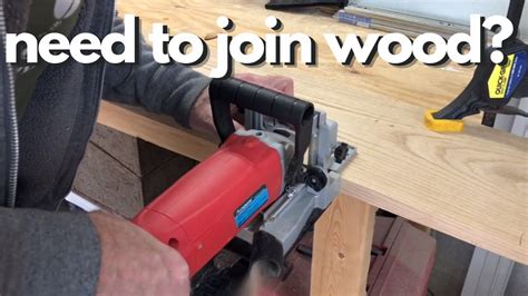 How To Use A Biscuit Joiner Joining Boards On A Table Top Youtube
