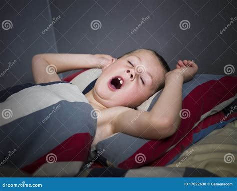 Young Boy Yawning Stock Photo Image Of Relaxation Childhood 17022638