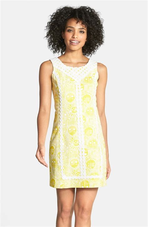 Lilly Pulitzer® Print Lace Trim Cotton Shift Dress Nordstrom