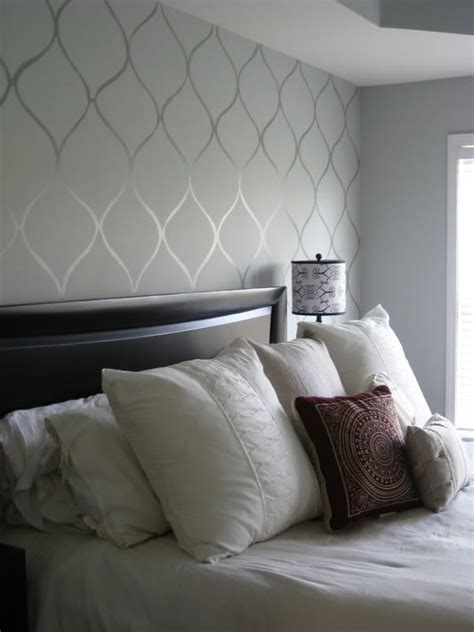 Modern Master Bedroom Wallpaper Accent Wall