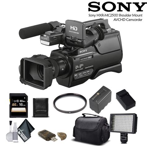 sony hxr mc2500 shoulder mount avchd camcorder hxr mc2500 with 16gb memory card extra battery