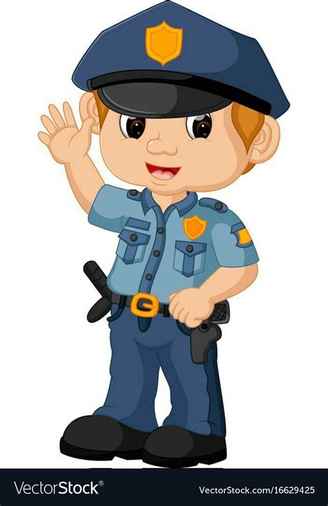 Professional Character Policeman Cartoon Cartoon Police Officer Crafts