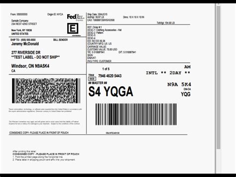 Fedex Label Printing Blank Ythoreccio