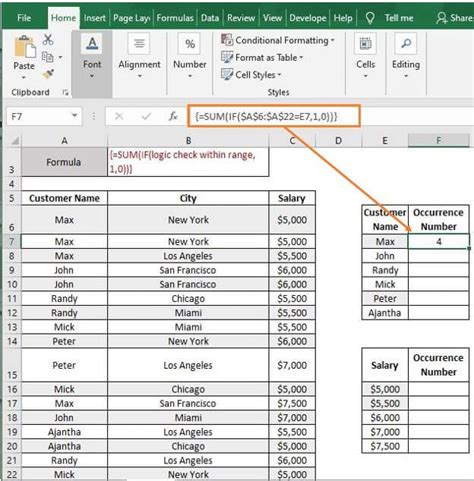 Excel Count Number Of Occurrences Of Each Value In A Column