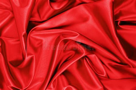Red Satin Or Silk Fabric Stock Photo Image Of Sheen 126619744