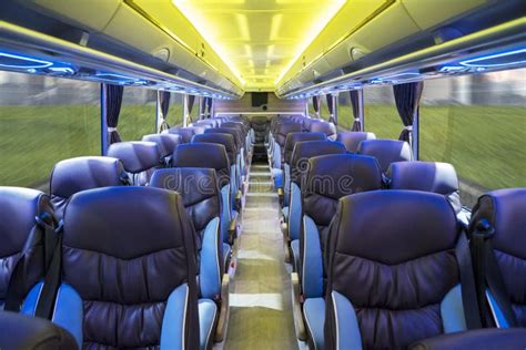 Modern Bus Interior With Comfortable Seats Editorial Photo Image Of Empty Inside 124085186