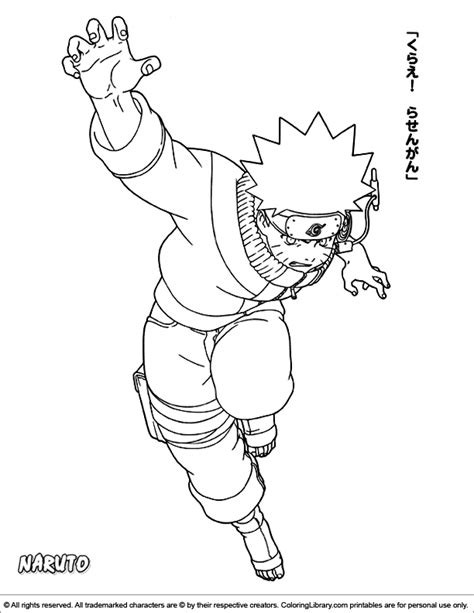 Naruto Print Out Coloring Pages