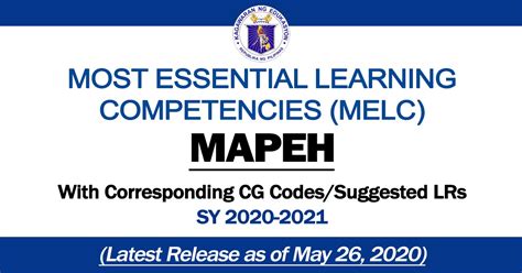 Most Essential Learning Competencies In MAPEH Guro Tayo