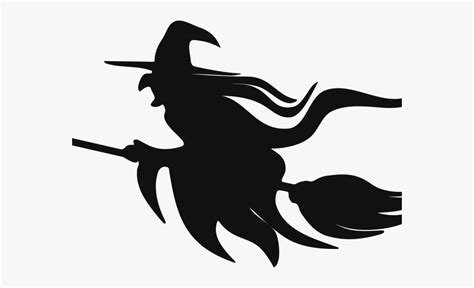 Black Clipart Broom Witch On A Broomstick Clipart