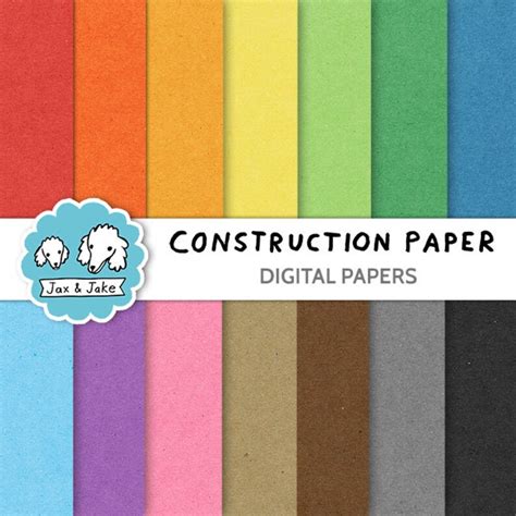 Construction Paper Digital Papers Backgrounds For Personal And