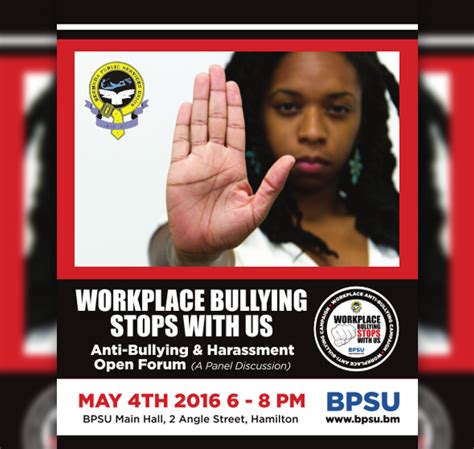 workplace anti bullying and harassment campaign bernews