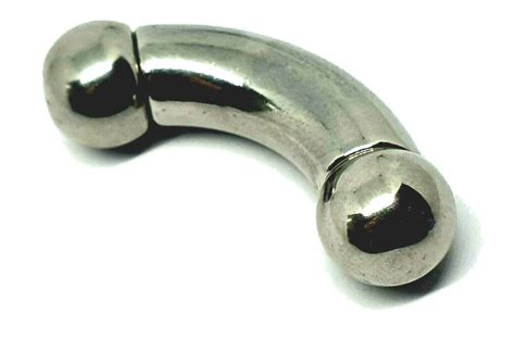 barbell piercing curved bar 0g gauge 8mm 10mm ball 35mm total titanium g23 body piercing jewelry