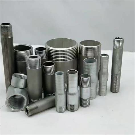 Bspt Sch40 Carbon Steel Hydraulic Adapter Pipe Nipples Stainless Steel