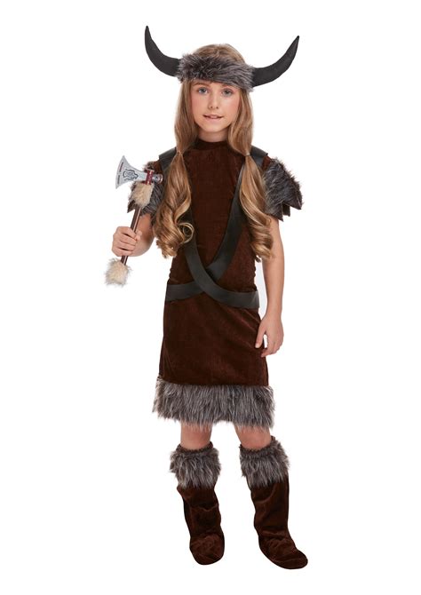 Childrens Viking Girl Costume Large 10 12 Years Henbrandt Ltd