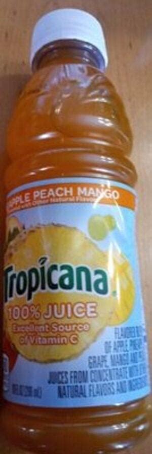Tropicana Pineapple Peach Mango Juice 10 Oz Nutrition Information