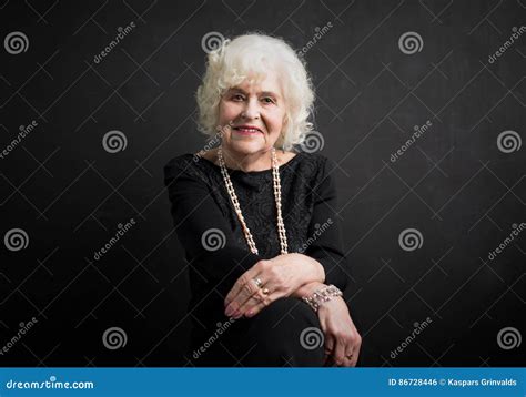 Portrait Of Happy Grandmother Stock Photo Image Of Beautiful People