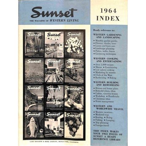 Cover Print Of Sunset 1964 Sunset Sunset Magazine Print