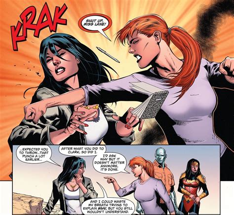 Comic Excerpt Lana Lang Punches Lois Lane Supermanwonder Woman 22