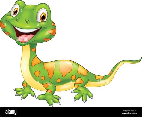 Cartoon Cute Lizard Stock Vector Image And Art Alamy