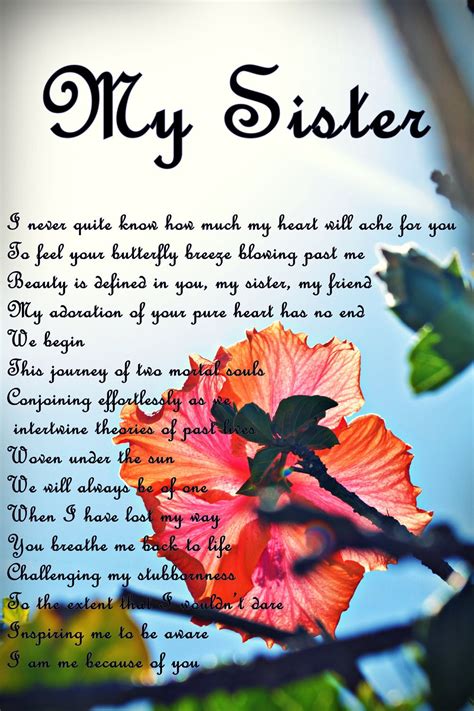 Items Similar To 11x14 Photo Art Print With My Sister Poem On Etsy