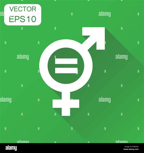 Gender Equal Sign Icon Business Concept Men And Women Equal Pictogram Vector Illustration On