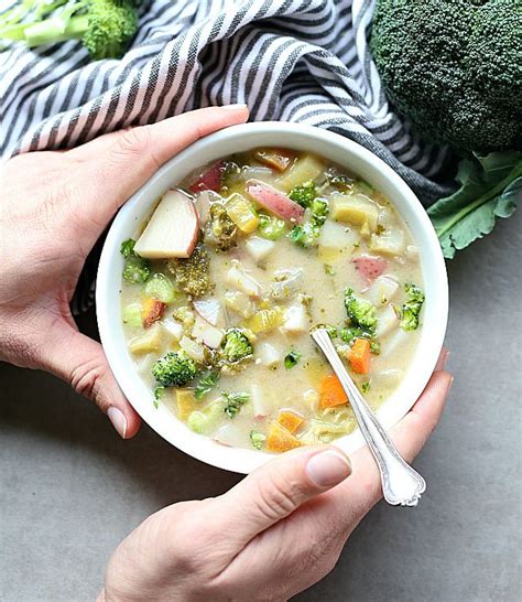 Peppery Broccoli Potato Soup Vegan Healthy Aperture Potato Soup