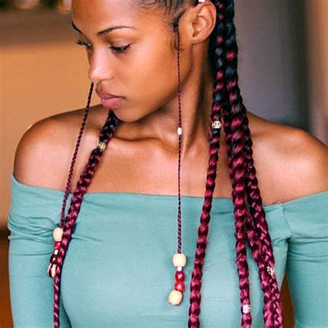 Short Straight Back With Beads These 16 Short Fulani Braids With