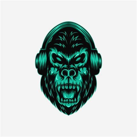 Gorilla Listening To Music Chris299s Artist Shop In 2020 Music
