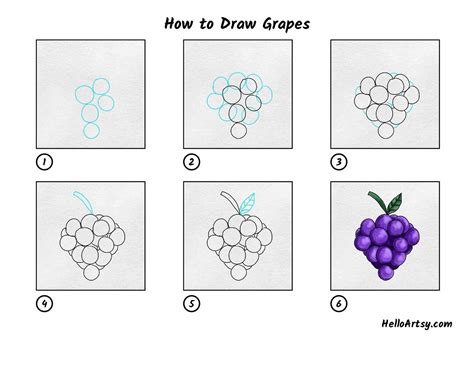 How To Draw Grapes Helloartsy