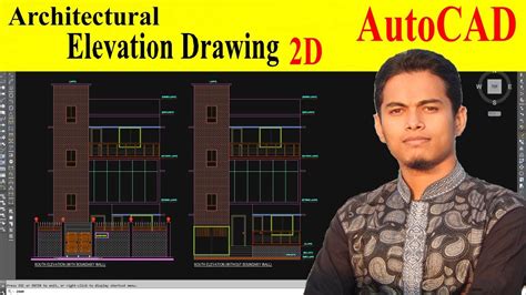 How To Draw A Building Elevation In Autocad At Architectural Drawing